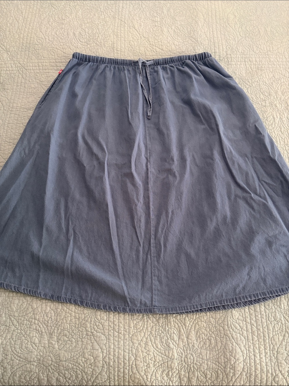 Woman Within Drawstring Skirt with POCKETS